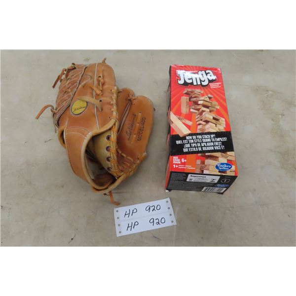 Baseball Glove and Jenga