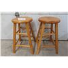 Image 1 : 2 Wooden Stools 24'' Tall