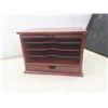 Image 5 : Solid Wood Cherry Finish Table Top Organizer