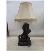 Image 3 : 2 Ceramic Stallion Base Lamps with Shades 22" Tall 