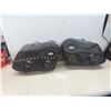 Image 1 : Pair- River Road Motorcycle Saddle Bags - Needs Repair 