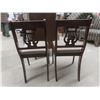 Image 8 : Wood Table with 4 Chairs + 2 Leafs 30"x38"x20" Extends Up To 40" with 2 -12" Leafs 