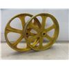 Image 4 : 2 Steel Wheels 13 1/2" Diameter x 2 1/2" Wide 