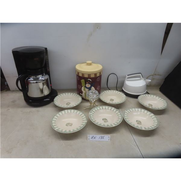 6 Pfaltzgraff Nature Wood Pattern Bowls