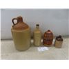 Image 1 : Stoneware Crocks: Finger Jug, Hudson Bay Rye Whiskey + 