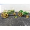 Image 2 : John Deere Die Cast Tractors - Largest 5"x  8" x4 1/2 " + Row Crop Tractor 