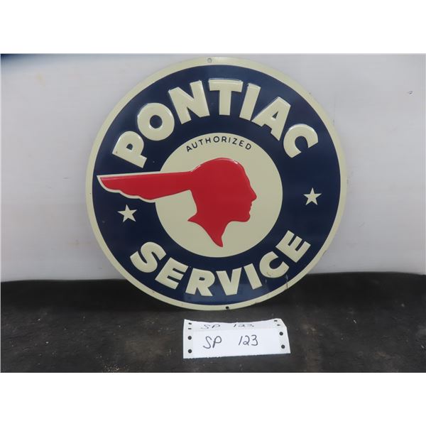 Pontiac Service Modern Sign 11" Diameter 