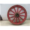 Image 3 : Metal Rimmed Wood Spoked Auto Wheel 24" Diameter