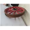 Image 5 : Metal Rimmed Wood Spoked Auto Wheel 24" Diameter