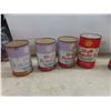 Image 2 : 4 Shell Oil Cans with Product, Litre + 1 Pint Size, 3 Oil Cans
