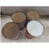 Image 3 : 4 Shell Oil Cans with Product, Litre + 1 Pint Size, 3 Oil Cans
