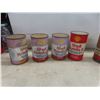 Image 4 : 4 Shell Oil Cans with Product, Litre + 1 Pint Size, 3 Oil Cans