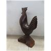 Image 3 : 4 Chickens: Wood Carved 12", Cast Bell, 2 Tealight Holders 