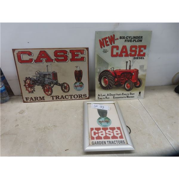 2 Modern Metal " Case" Signs 16"x12" + Framed Case Sign 13"x8"