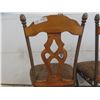 Image 10 : 4 Wood + Cast Dining Room Chairs with Upholstered Seats 