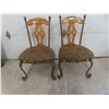 Image 2 : 4 Wood + Cast Dining Room Chairs with Upholstered Seats 