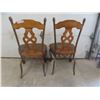 Image 7 : 4 Wood + Cast Dining Room Chairs with Upholstered Seats 