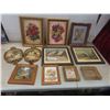 Image 1 : 11 Vintage Framed Pictures Largest 14"x11" 