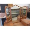 Image 2 : Wood Vanity Dressing Table with Tri Mirror + 