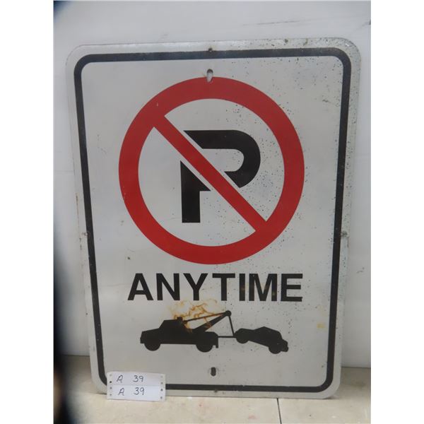 No Parking Street Sign 24"x18"