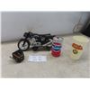 Image 1 : Battery Operated 750  Honda Motorcycle & Pepsi Tin