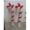 Image 1 : 2 Candy Cane Blow Molds 39" Tall