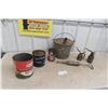 Image 1 : Oil Cans + Oil & Antifreeze Cans 