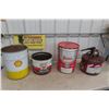 Image 1 : 5 Gallon Pails, Shell, Veeoil, Coop + Esso Grease 