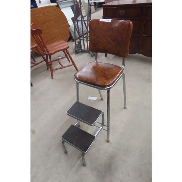 Chrome Leg High Chair 