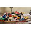 Image 1 : 1 BOX OF 25 MISC TOYS, TRUCKS, CARS, PLANE.