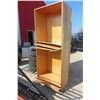 Image 2 : 2 Wood Shelf Cabinet 92"x22"x36" On Castors 