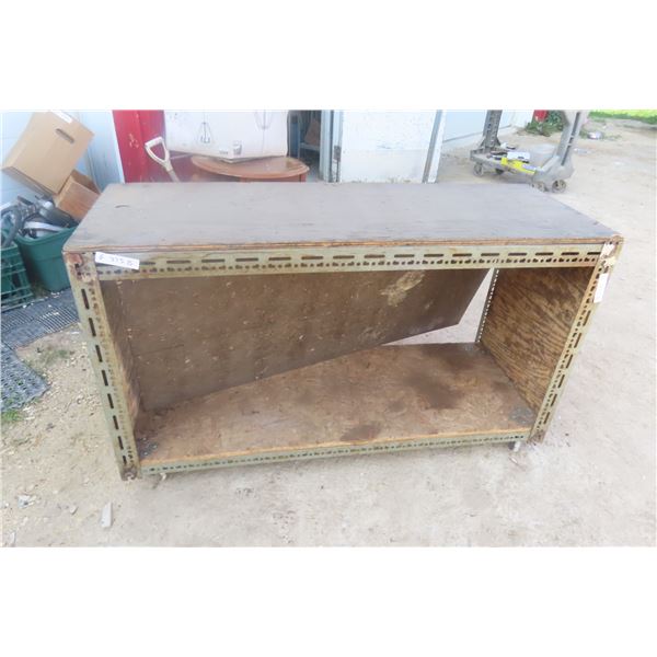 Metal Framed Bench on Castors 