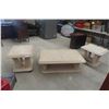 Image 1 : Coffee Table 16"x29"x48" + 2 End Tables 22"x26"x28"