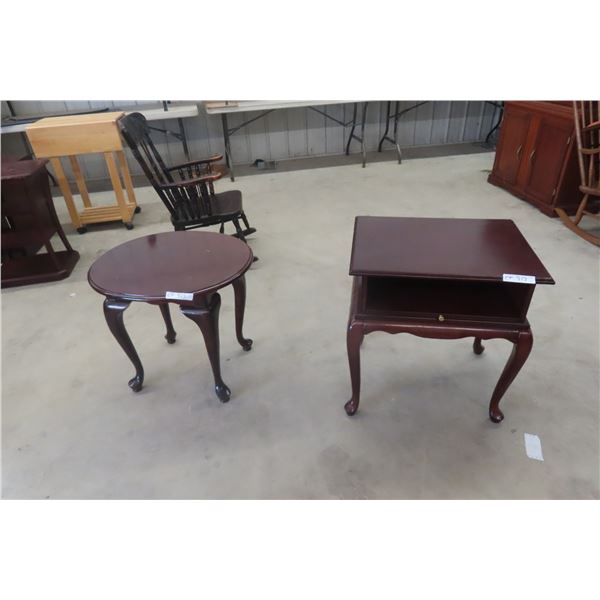 2 End Tables 1) 20"x24"x19" 1) 22"x22"x24"