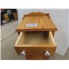 Image 5 : Oak Occasional Table with Drawer and 1 Door 30x14x14