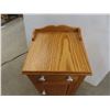 Image 7 : Oak Occasional Table with Drawer and 1 Door 30x14x14
