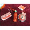Image 5 : Coca Cola Clock and 6 Christmas Ornaments