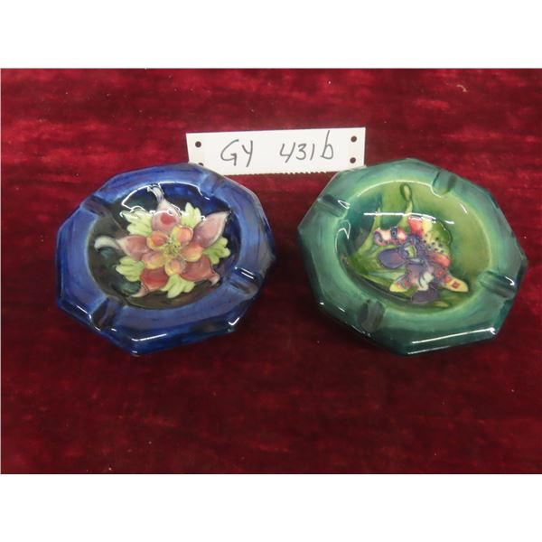 2 Moorcroft Ashtrays