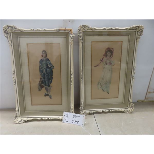2 Framed Pictures Blue Boy 17x11