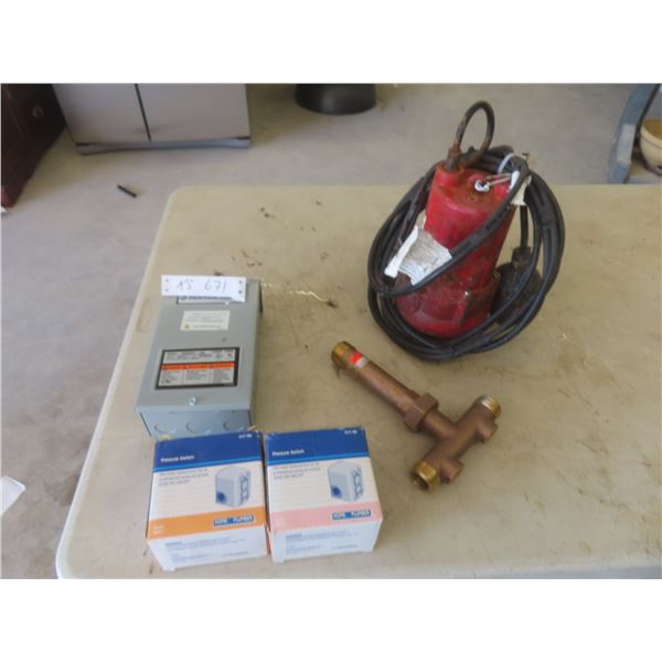 Sump Pump, New 1/2HP Submersible Motor 