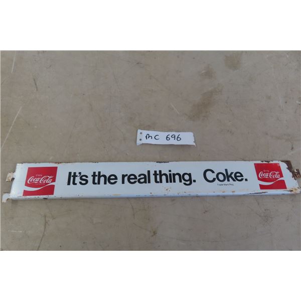 Coke Metal Rack Sign Bracket 2 1/2'' x 19'' 
