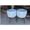Image 1 : Double Metal Washtub on Casters