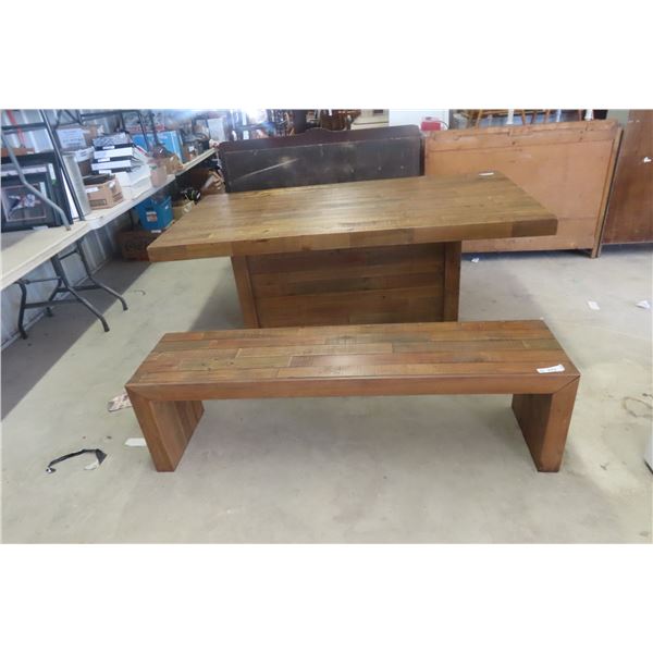 Rustic Table 30'' x 42'' x 76'' with 1 Bench 