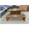 Image 1 : Rustic Table 30'' x 42'' x 76'' with 1 Bench 