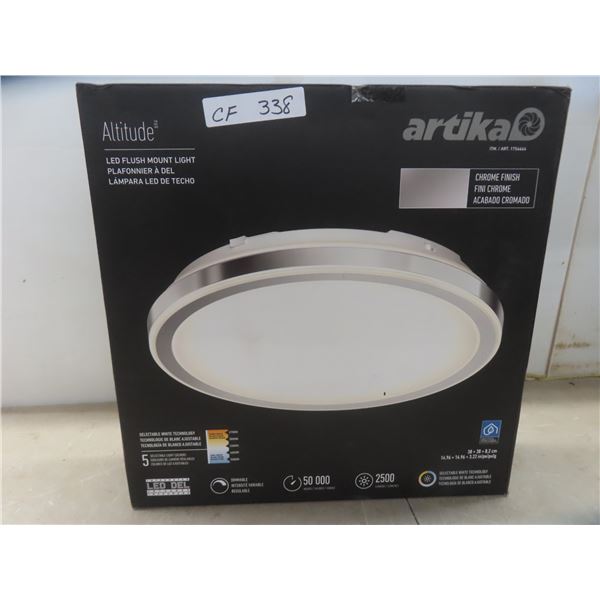 Artika LED Flush Mount Light Fixture New or Store Return