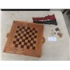 Image 1 : Wood Carved Chess Board with Chess Pieces