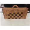 Image 8 : Wood Carved Chess Board with Chess Pieces