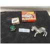 Image 1 : 2 Vintage Windup Toys Jumping Frog and Zebra