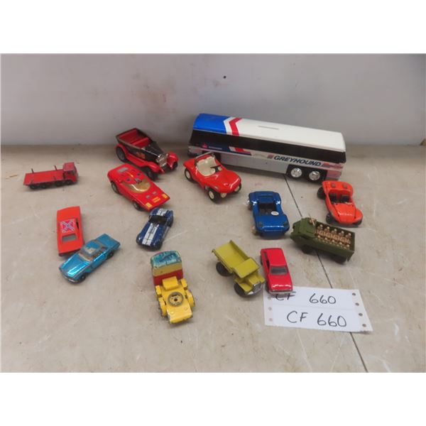 Die Cast Matchbox Corge,Tonka, Grey Hound Plastic Bank