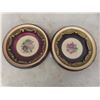 Image 2 : 2 Ornate Framed Petit Point Pictures 10'' Diameter 
